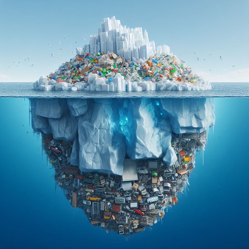 Waste iceberg